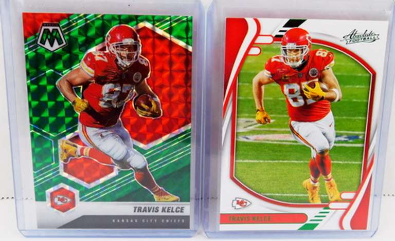 2 Travis Kelce Football Cards