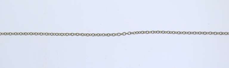 Sterling Silver pear Shape Crystal Pendant With Chain