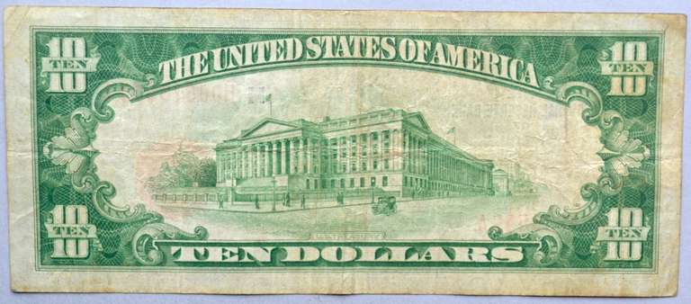 $10 St Louis 1929 Series National Currency Note