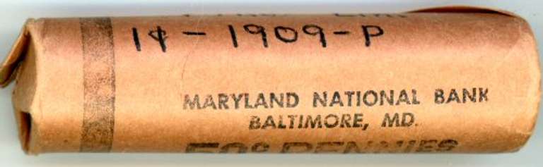 Roll of 1909 Lincoln Cents