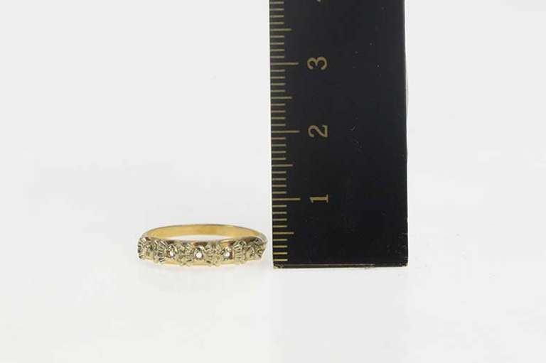 14K Yellow Gold Vintage NOS 1950's Wedding Band Setting Ring