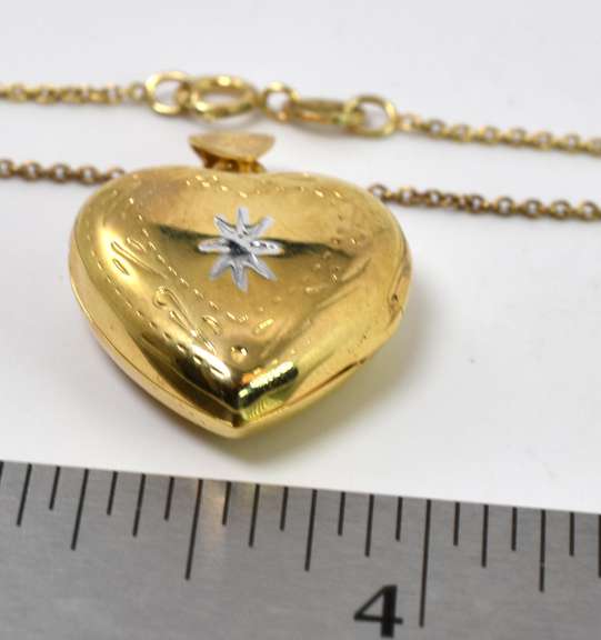Vermeil Heart Locket Necklace