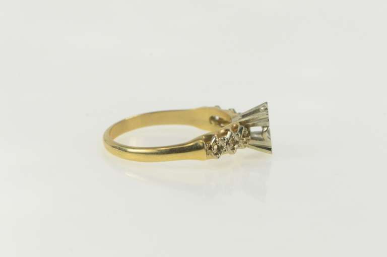 14K Yellow Gold Vintage NOS 1950's 4.6mm Engagement Setting Ring