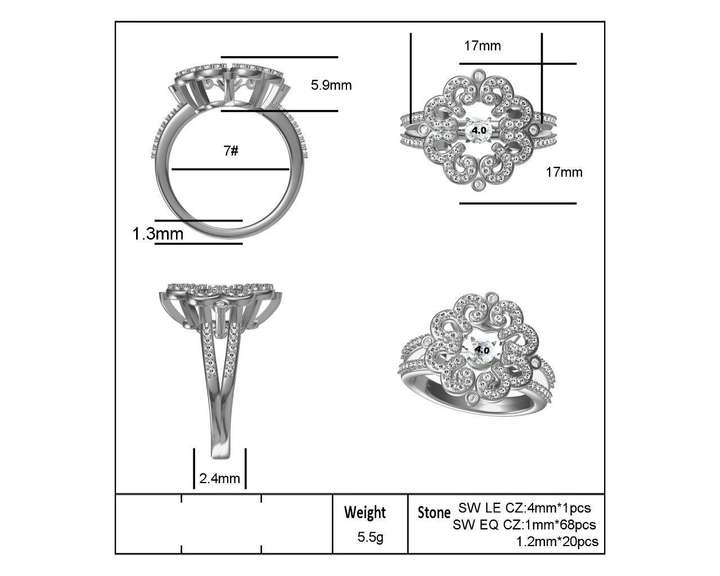 Big Flower Dancing Ring
