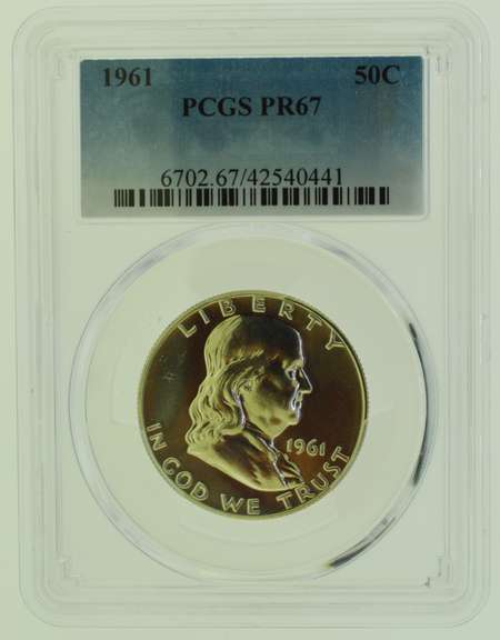1961 Benjamin Franklin Half Dollar PCGS PR67 50C US Coin