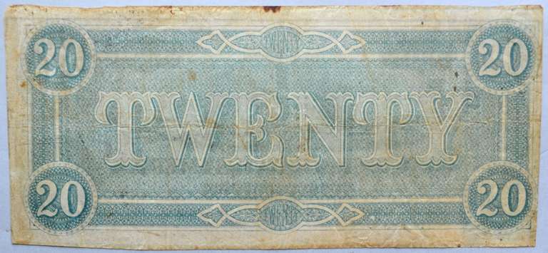 Feb 17 1864 Series $20 CSA Note