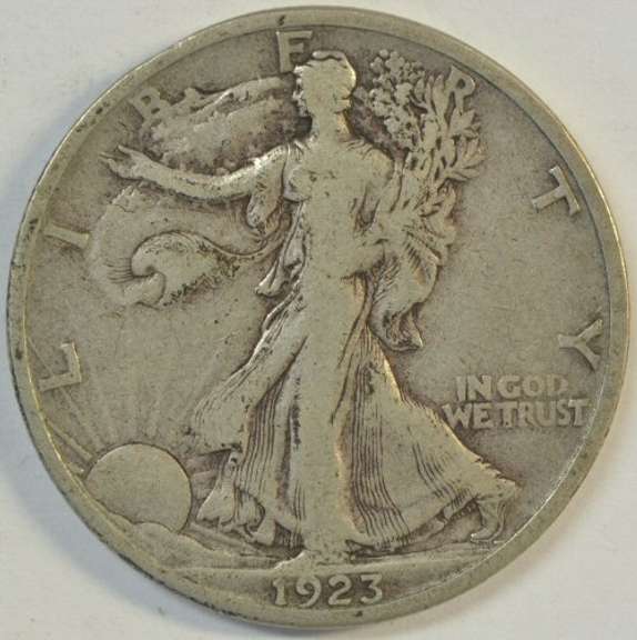 Very Scarce 1923-S Walking Liberty Half Dollar in Choice VF
