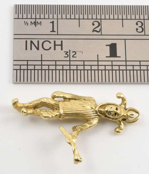 Whimsical 14k Jester Charm