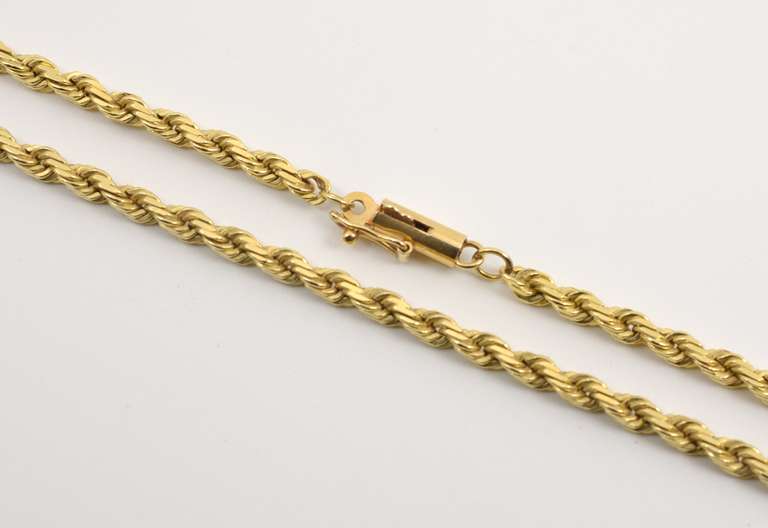 Popular 14k Diamond Cut Rope Necklace