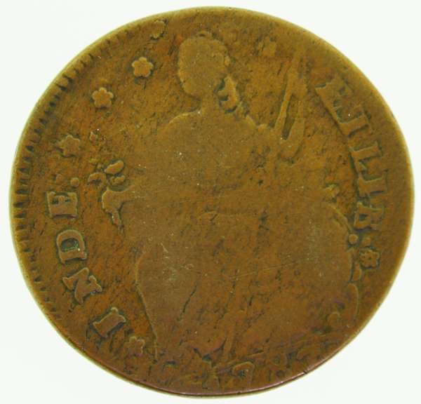 1787 Connecticut Copper Miller 33.37-Z.9 W3915 Rarity-5 Draped Bust Left Very Good