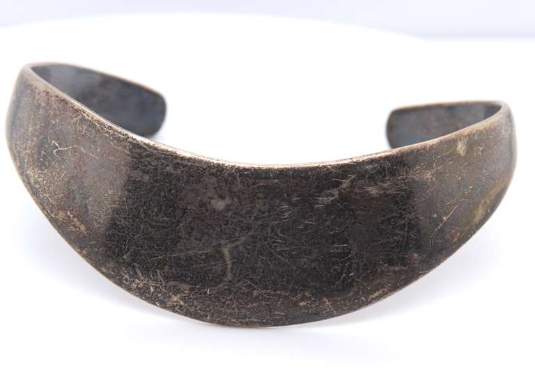 Vintage Sterling Silver Signed Cuff Bangle