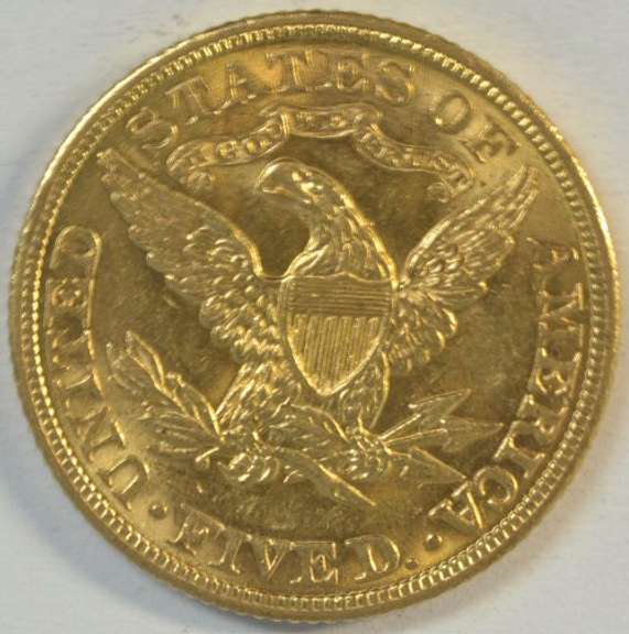 Flashy BU 1903 US $5 Liberty Gold Piece. Full strike