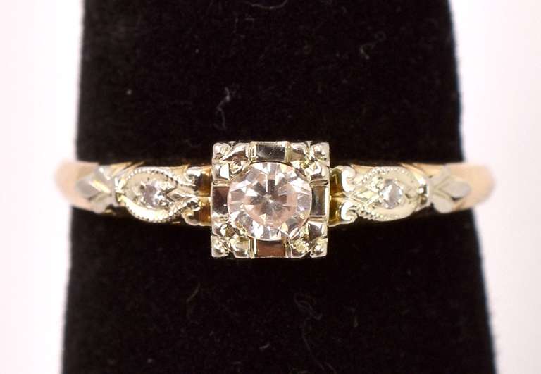 Sensational Vintage Diamond Ring in 14K Yellow Gold