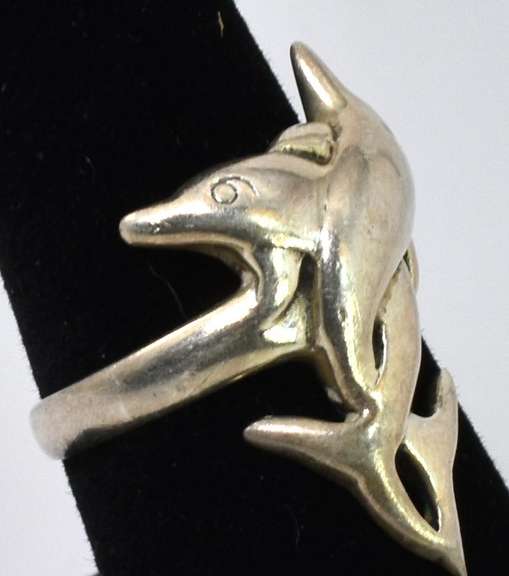 Sterling Silver Dolphin Ring