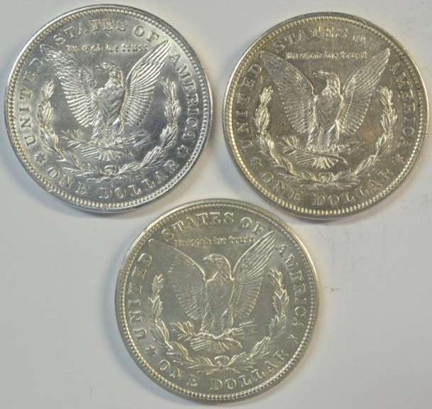 Real flashy 1921 P-D-S Morgan Silver Dollars. Nice