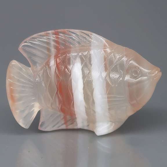 Gorgeous 50.54ct striped Agate carving