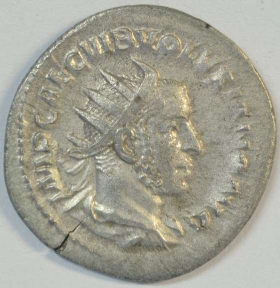 Scarce Volusian Roman Silver Antoninianus, 251-253 AD