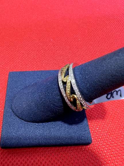 LADIES 14K TWO STONE RING WITH 1.00 CARAT OF DIAMOND