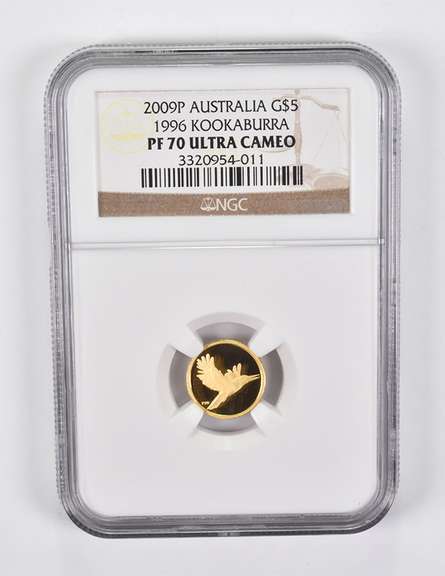 PF70 UCAM 2009-P Australia $5 Gold 1996 Kookaburra NGC