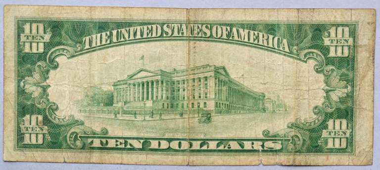 Circulated $10 1928 Series Gold Note
