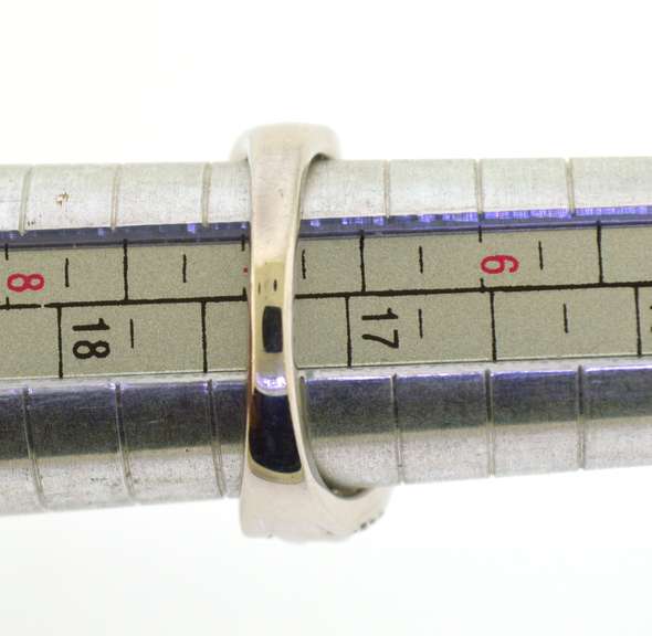 14KT White Gold And Sterling Silver Diamond Ring