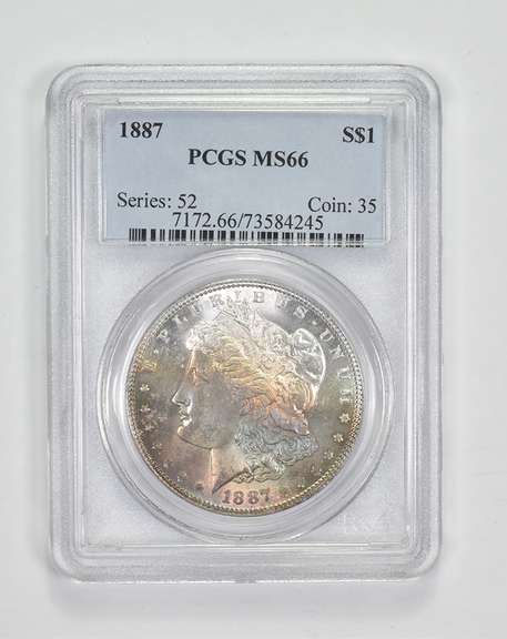MS66 1887 Morgan Silver Dollar - Graded PCGS