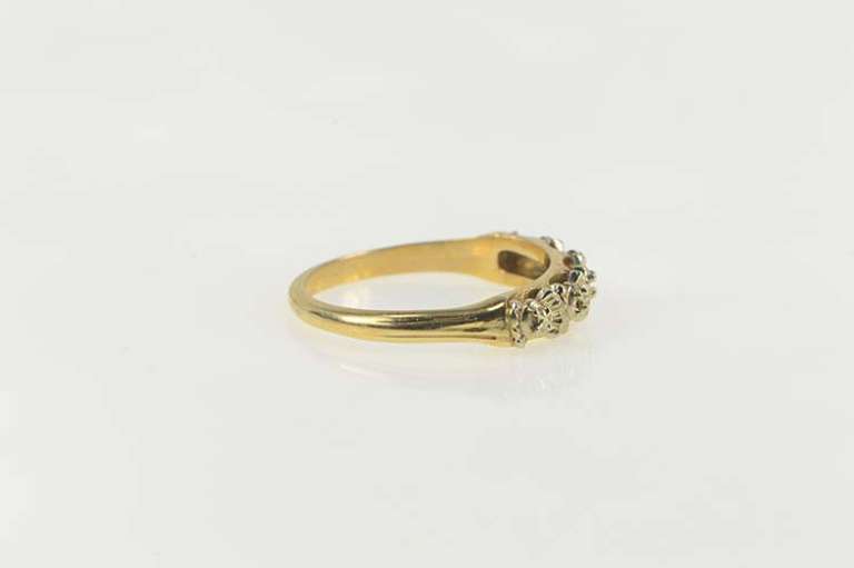 14K Yellow Gold Vintage NOS 1950's Wedding Band Setting Ring