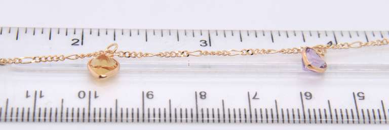 Stunning 18kt Multi Gemstone Anklet