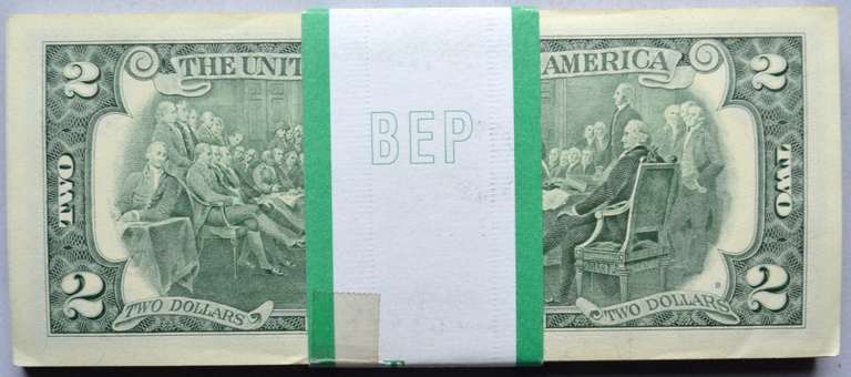 2003 $2 Pack of 100 Consecutive CR CU