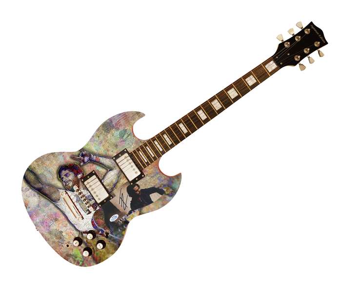 Thomas Rhett Autographed Signed Custom Photo Graphics Guitar ACOA