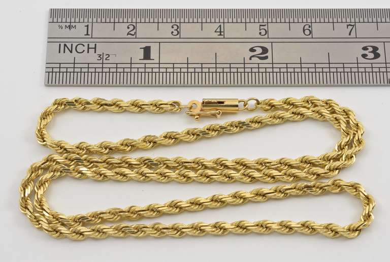 Popular 14k Diamond Cut Rope Necklace