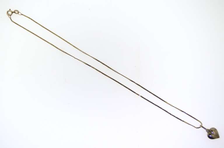 Italian Sterling Silver Heart Necklace