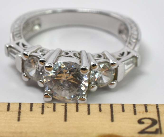 Sterling Silver Ring With CZs