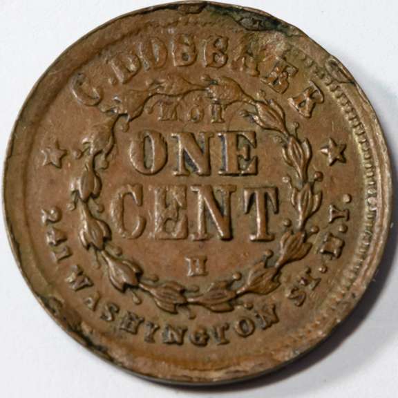 1863 C Doscher Brooklyn NY City Civil War Store Card
