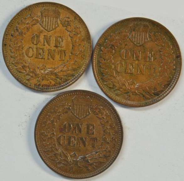 3 Diff. Choice Brown Uncirculated Indian Head Cents