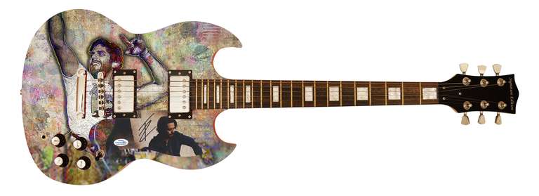 Thomas Rhett Autographed Signed Custom Photo Graphics Guitar ACOA