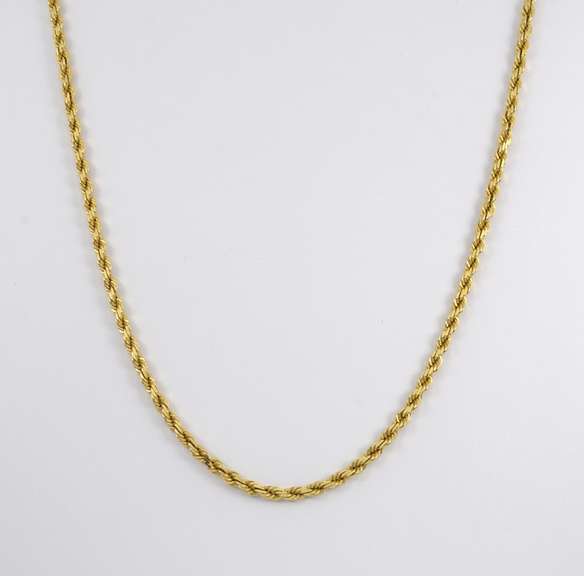 Popular 14k Diamond Cut Rope Necklace