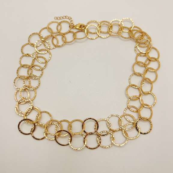 Fashionable 22kt Plated Sterling Silver Necklace