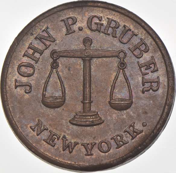 1863 John P. Gruber Civil War Token NY 630AG