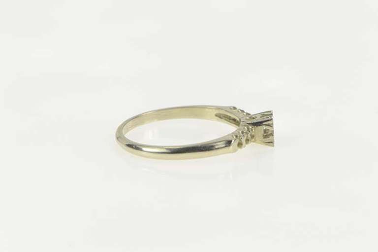 14K White Gold Vintage NOS 1950's Engagement 2.5mm Setting Ring