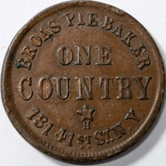 1863 Broas Pie Baker NY City Pie Bakers Civil War Store Card