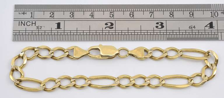 Popular Figaro Link Gold Bracelet
