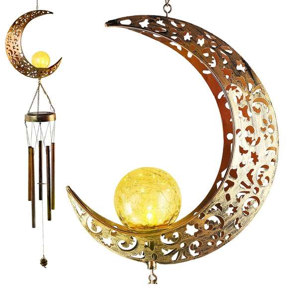 Solar Wind Chimes Solar Wrought Iron Wind Chimes