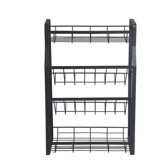 4 Tier Kitchen Spice Rack Standing Holder Jar Organizer