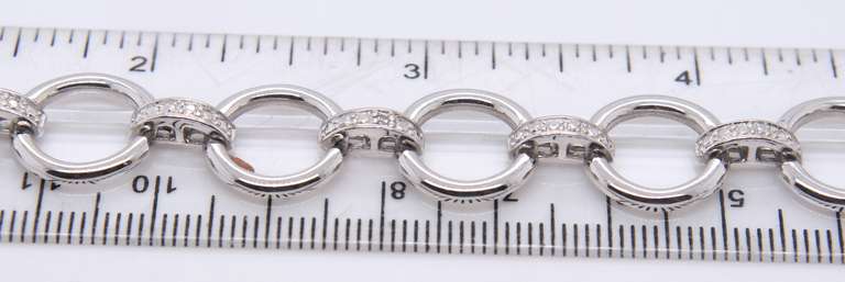 Sterling Silver Signed Cubic Zirconia Bracelet