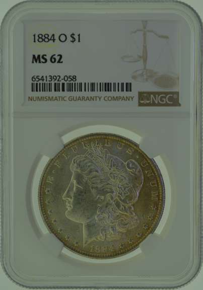 1884-O US $1 Morgan Silver Dollar NGC MS62