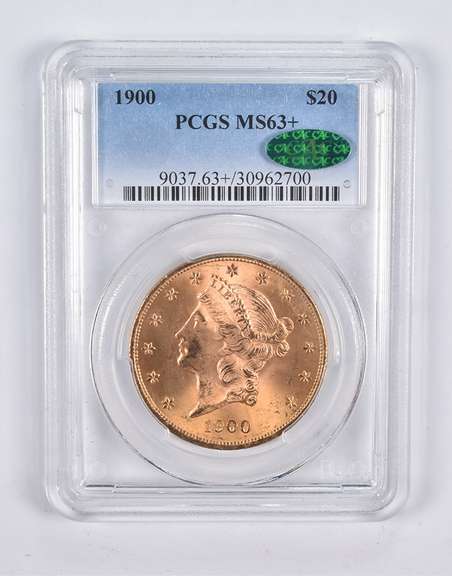 MS63+ 1900 $20 Liberty Head Gold Double Eagle CAC PCGS