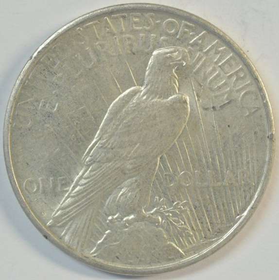 Creamy-white BU 1926-D Peace Silver Dollar. Full strike