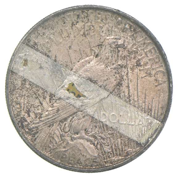 1922 Peace Silver Dollar Stickered "Automatic Equipment Co. Detroit"