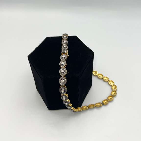 Ornate 18kt Gold Filled Necklace with 14cts NATURAL DIAMONDS
